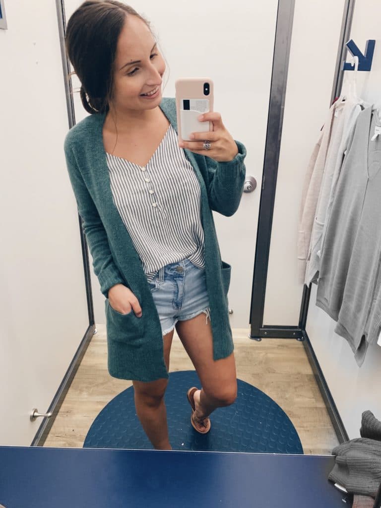 super soft green blue long cardigan 