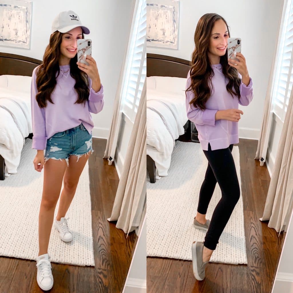 target haul - purple lightweight sweatshirt